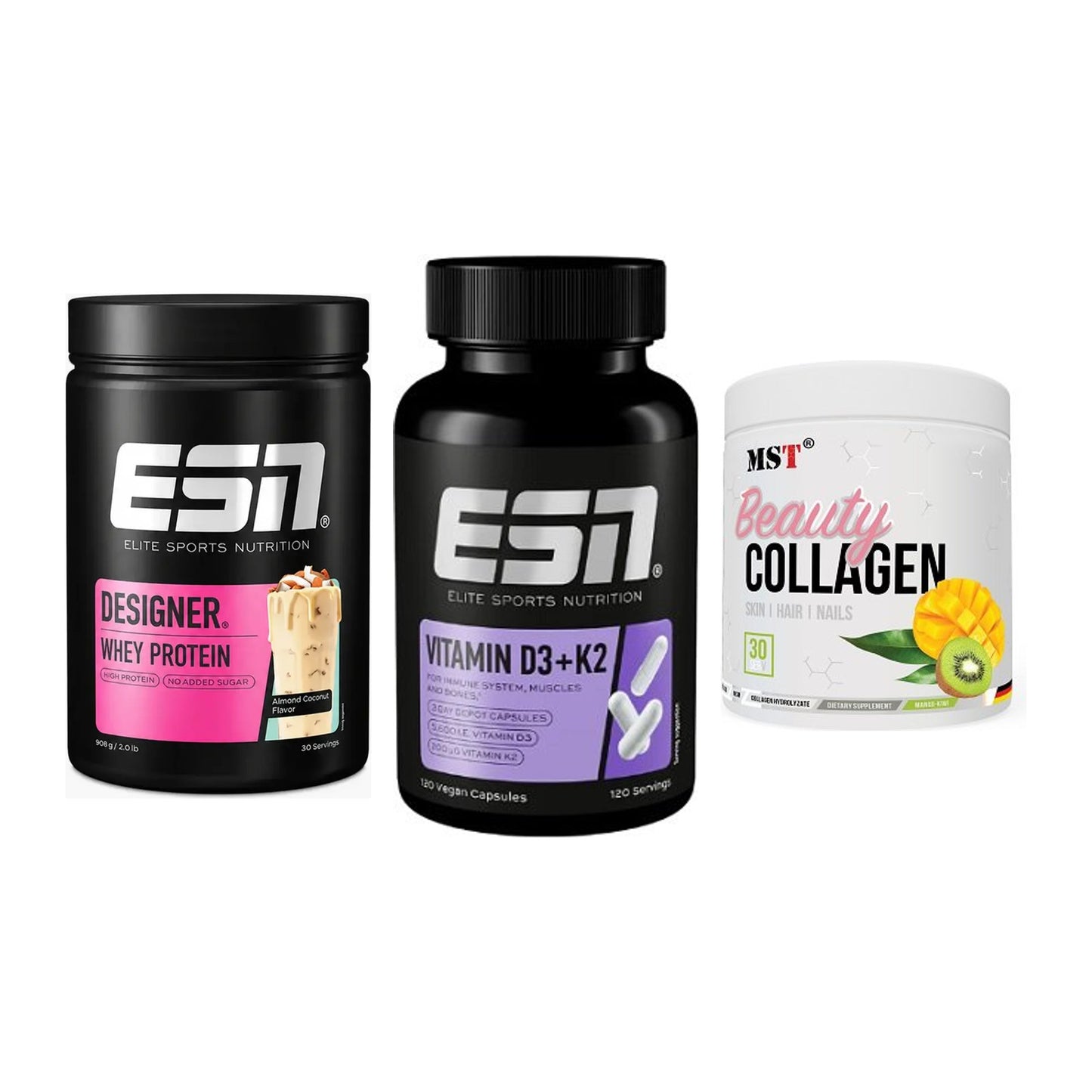 Regenerations-Set: ESN Designer + ESN Vitamin D3 + MST Beauty – alle enthaltenen Artikel