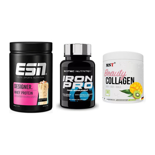 Regenerations-Set: ESN Designer + Scitec Iron Pro + MST Beauty – alle enthaltenen Artikel