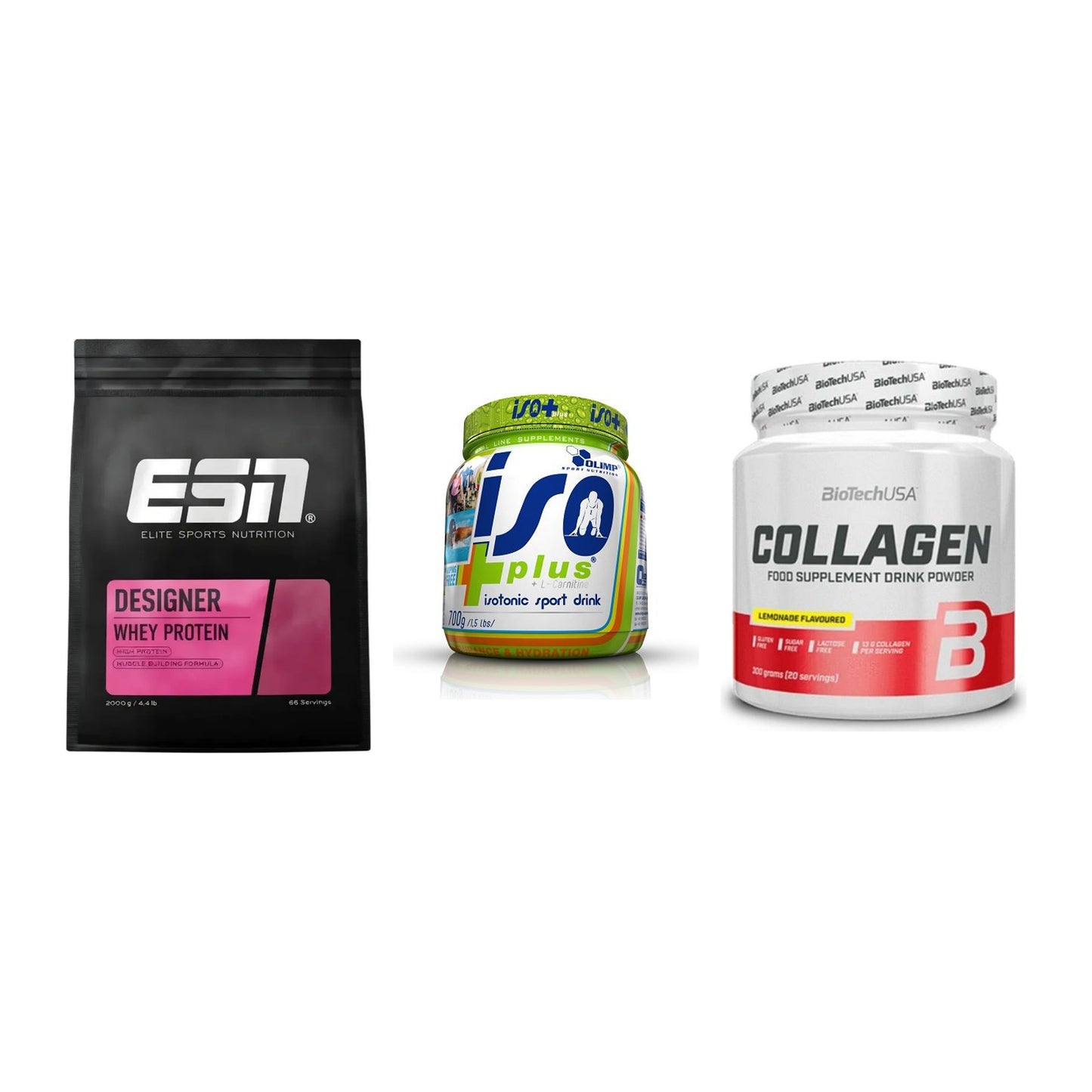 Regenerations-Set: ESN Designer + Olimp Iso Plus + BioTech Collage – alle enthaltenen Artikel