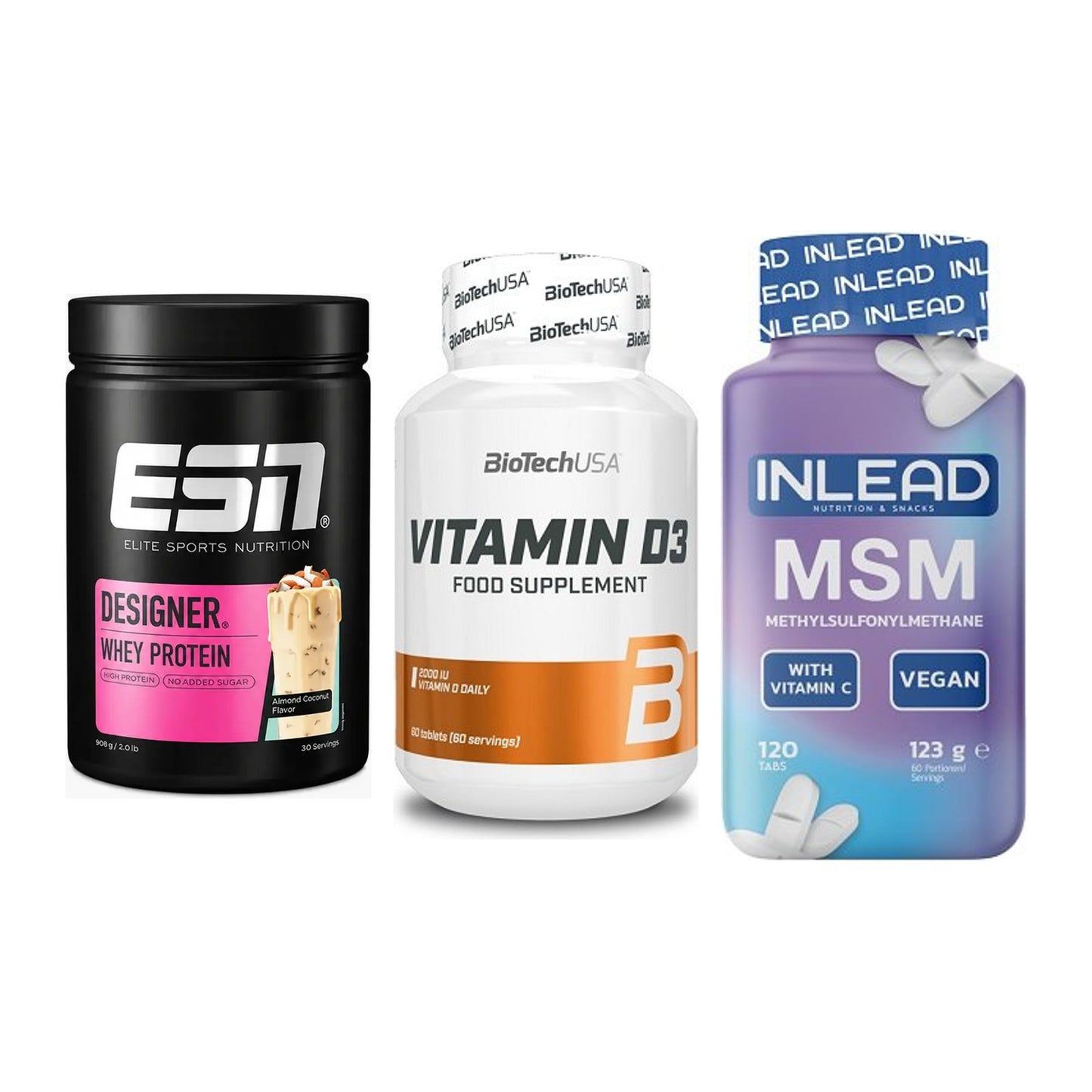 Regenerations-Set: ESN Designer + BioTech Vitamin + INLEAD MSM – alle enthaltenen Artikel