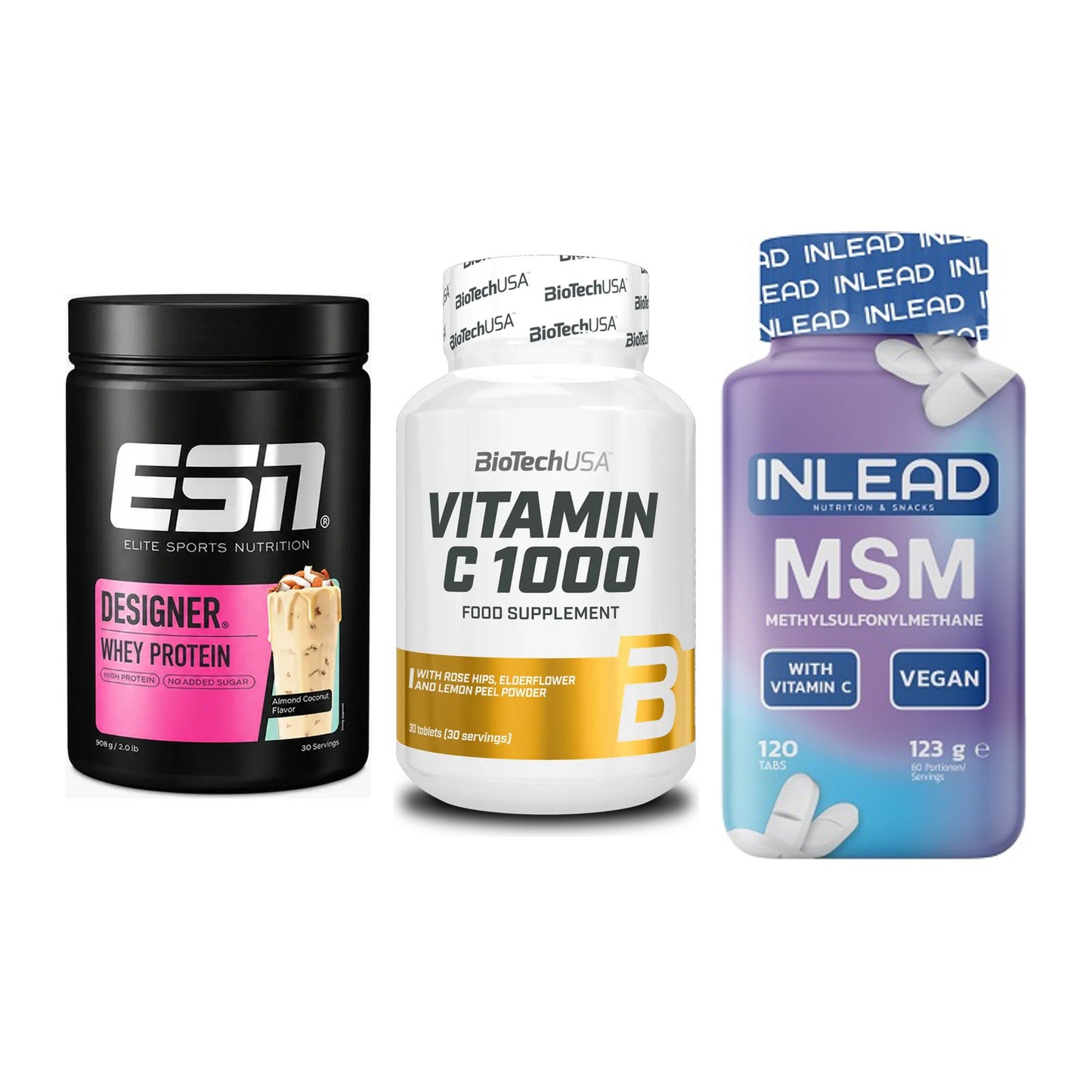 Regenerations-Set: ESN Designer + BioTech Vitamin + INLEAD MSM – alle enthaltenen Artikel