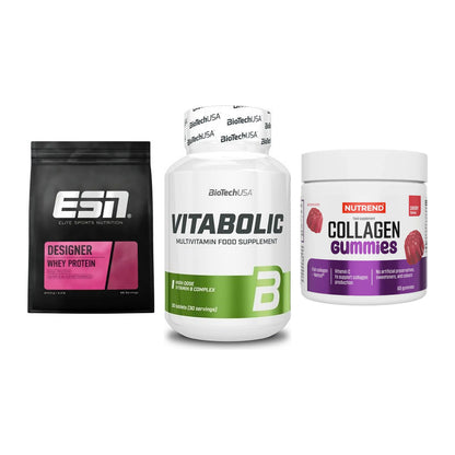 Regenerations-Set: ESN Designer + BioTech Vitabol + Nutrend Collage – alle enthaltenen Artikel