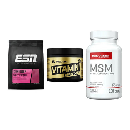Regenerations-Set: ESN Designer + Peak Vitamin + Body Attack MSM – alle enthaltenen Artikel