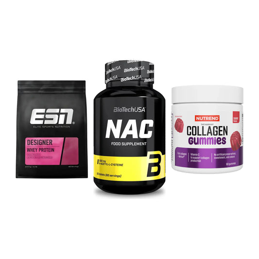 Regenerations-Set: ESN Designer + BioTech NAC + Nutrend Collage – alle enthaltenen Artikel