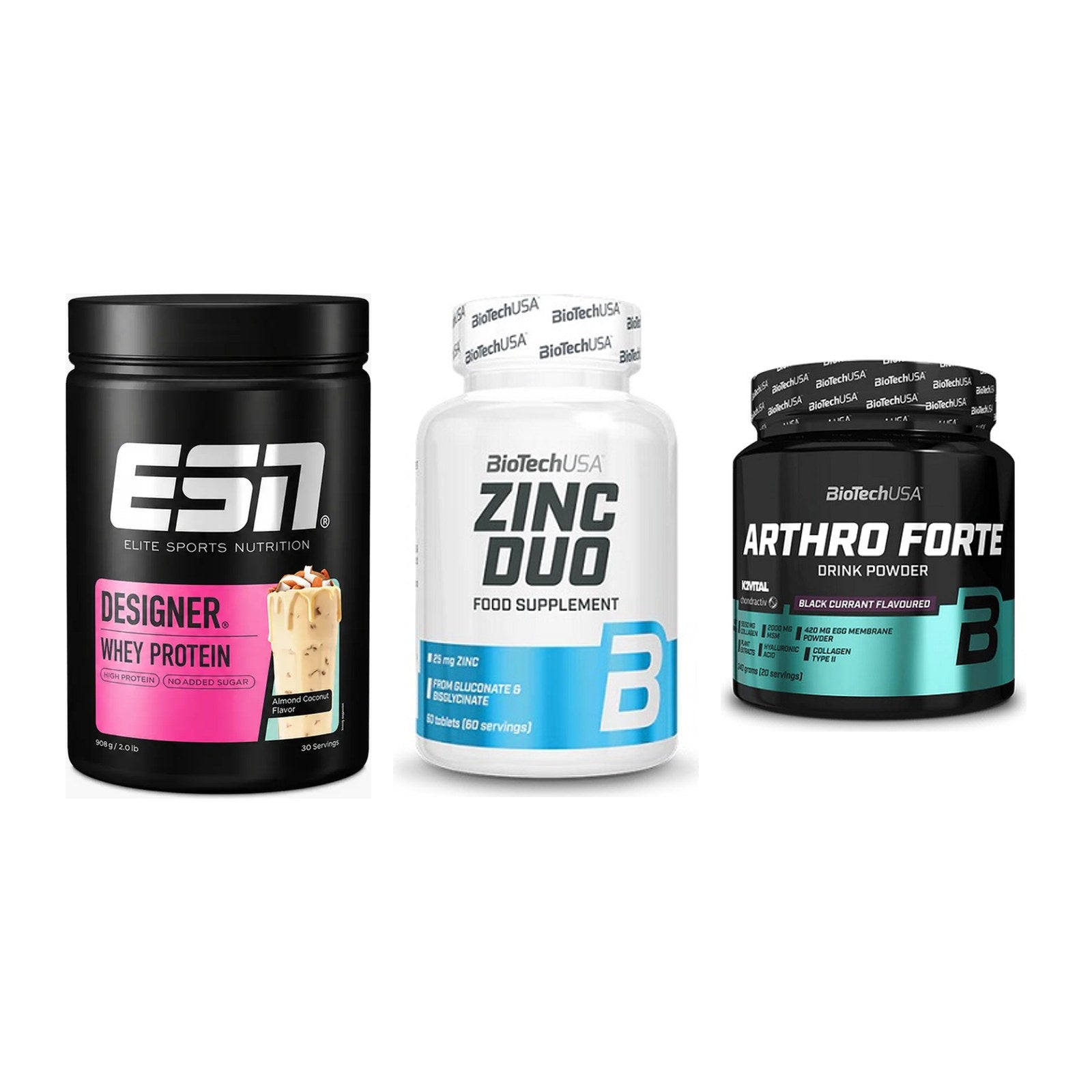 Regenerations-Set: ESN Designer + BioTech Zinc + BioTech Arthro – alle enthaltenen Artikel