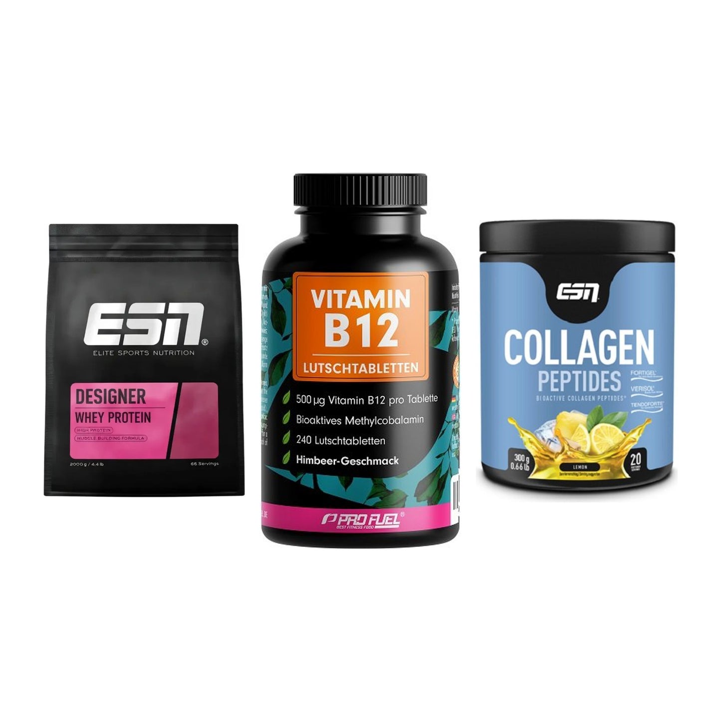 Regenerations-Set: ESN Designer + ProFuel Vitamin + ESN Collagen – alle enthaltenen Artikel