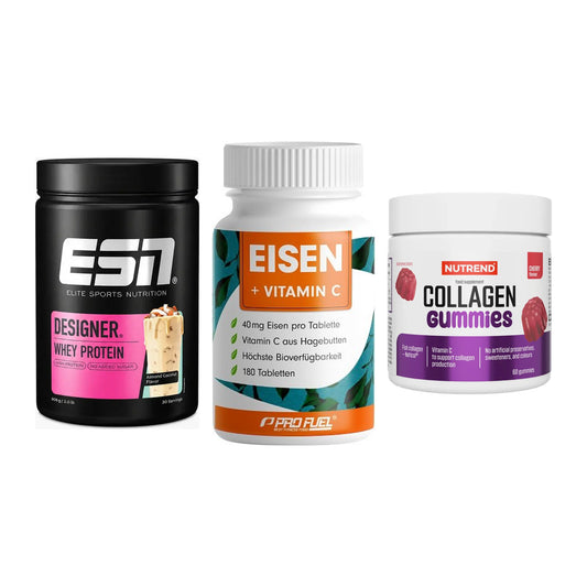 Regenerations-Set: ESN Designer + ProFuel EISEN + Nutrend Collage – alle enthaltenen Artikel
