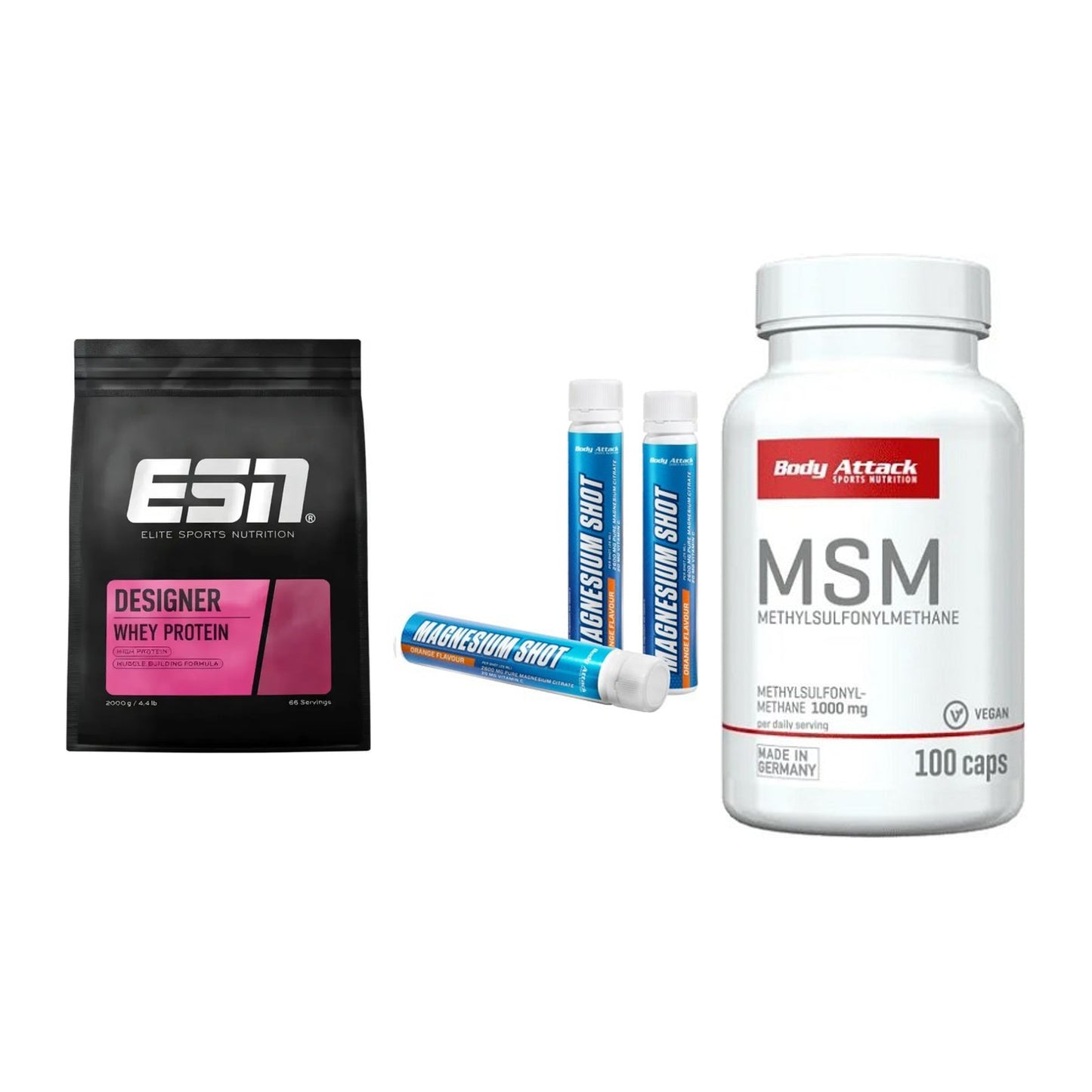 Regenerations-Set: ESN Designer + Body Attack + Body Attack MSM – alle enthaltenen Artikel