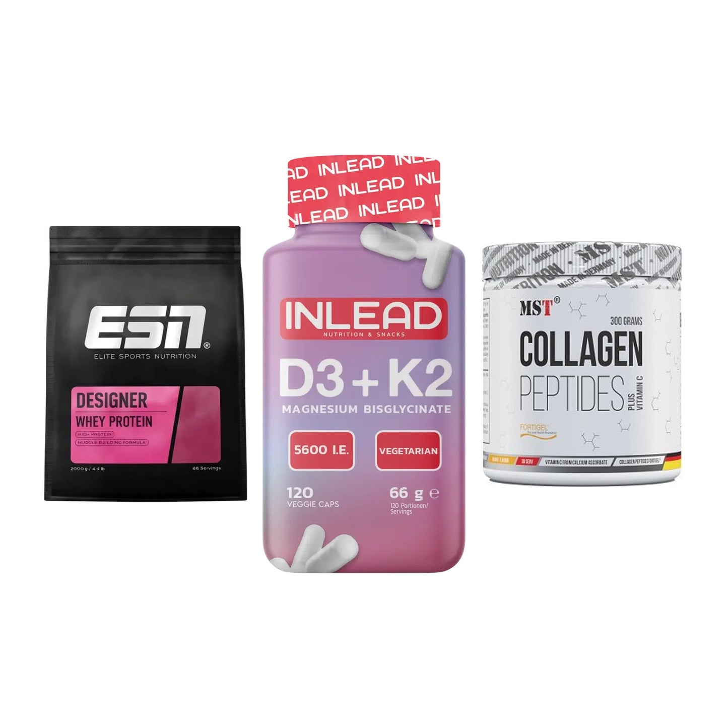 Regenerations-Set: ESN Designer + INLEAD Vitamin + MST Collagen – alle enthaltenen Artikel
