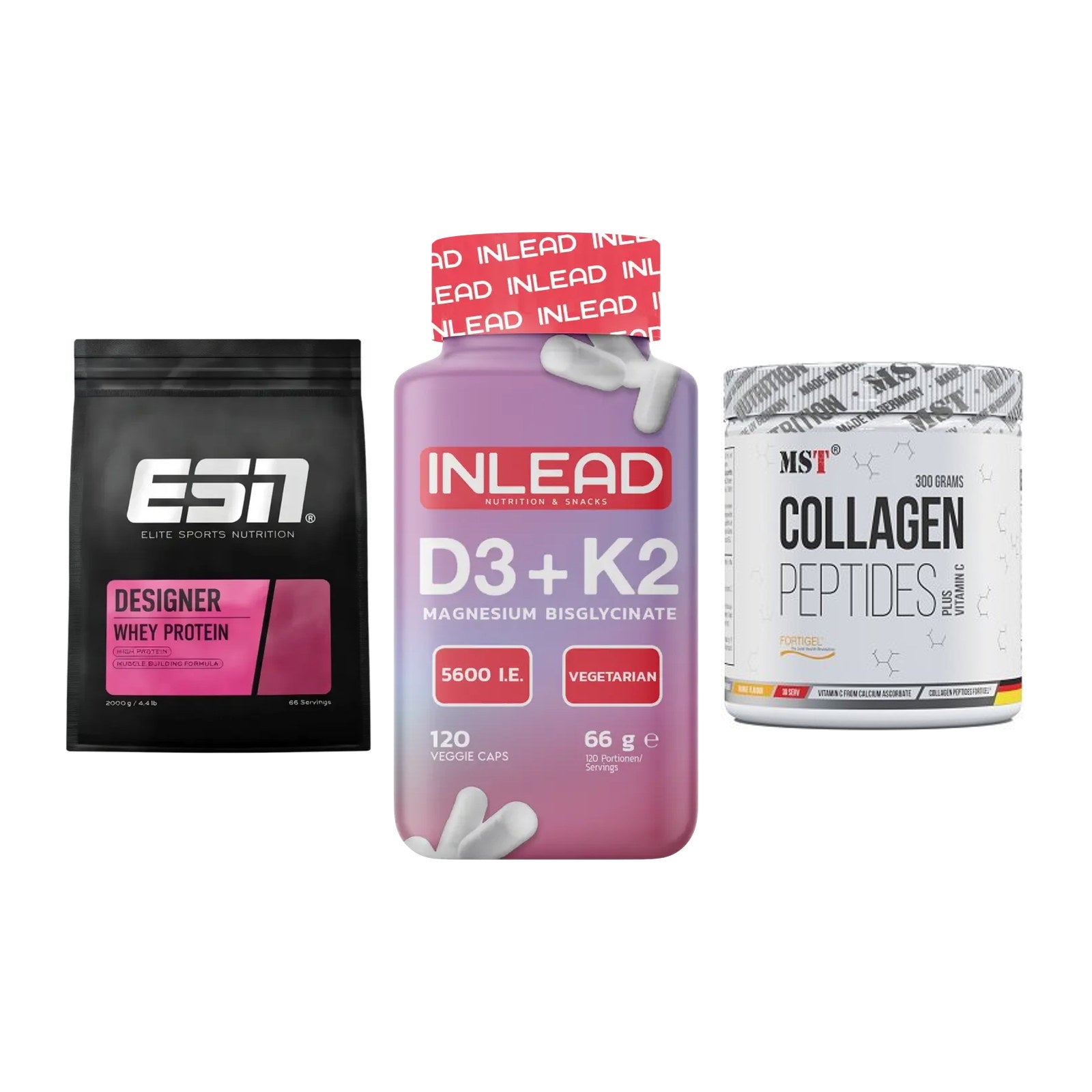 Regenerations-Set: ESN Designer + INLEAD Vitamin + MST Collagen – alle enthaltenen Artikel
