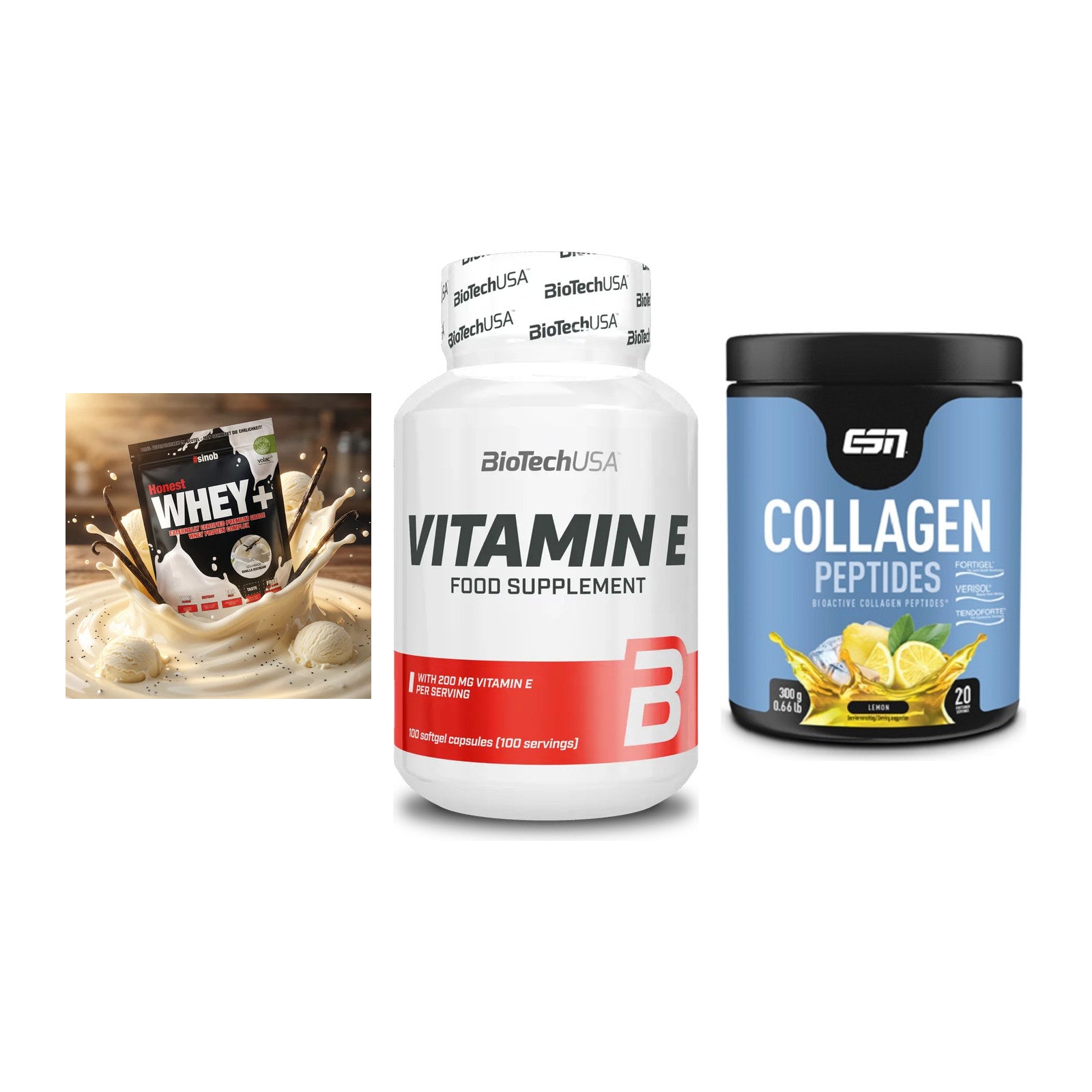 Regenerations-Set: Sinob Honest + BioTech Vitamin + ESN Collagen – alle enthaltenen Artikel