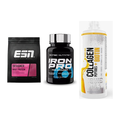 Regenerations-Set: ESN Designer + Scitec Iron Pro + MST Collagen – alle enthaltenen Artikel