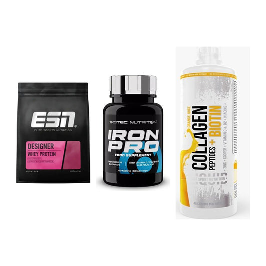 Regenerations-Set: ESN Designer + Scitec Iron Pro + MST Collagen – alle enthaltenen Artikel