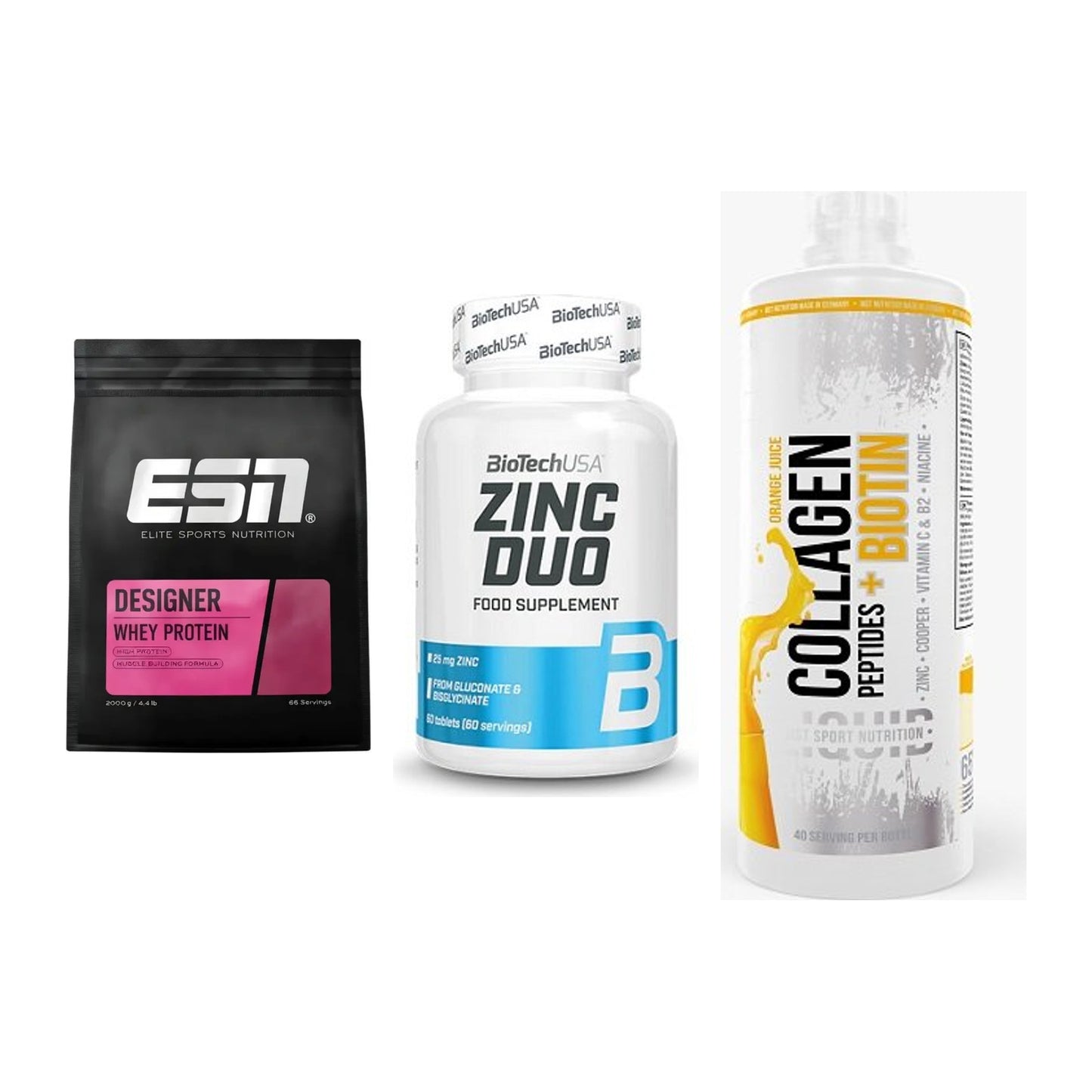 Regenerations-Set: ESN Designer + BioTech Zinc + MST Collagen – alle enthaltenen Artikel