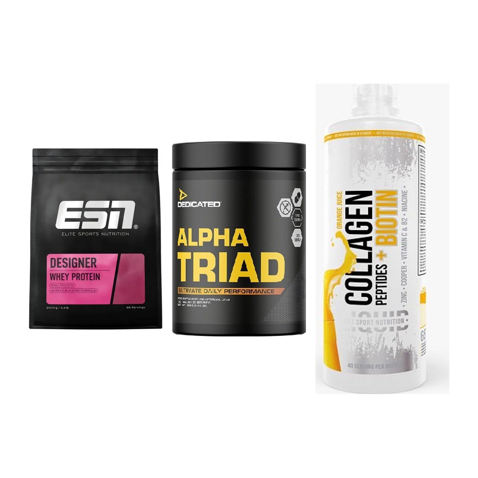 Regenerations-Set: ESN Designer + Dedicated Alpha + MST Collagen – alle enthaltenen Artikel