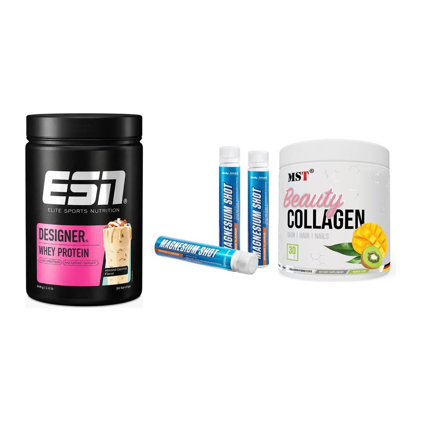 Regenerations-Set: ESN Designer + Body Attack + MST Beauty – alle enthaltenen Artikel