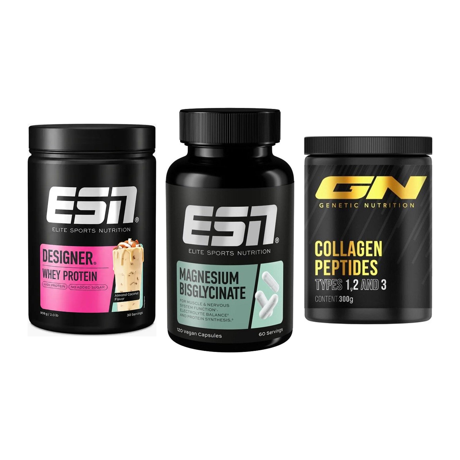 Regenerations-Set: ESN Designer + ESN Magnesium + GN Peptan – alle enthaltenen Artikel