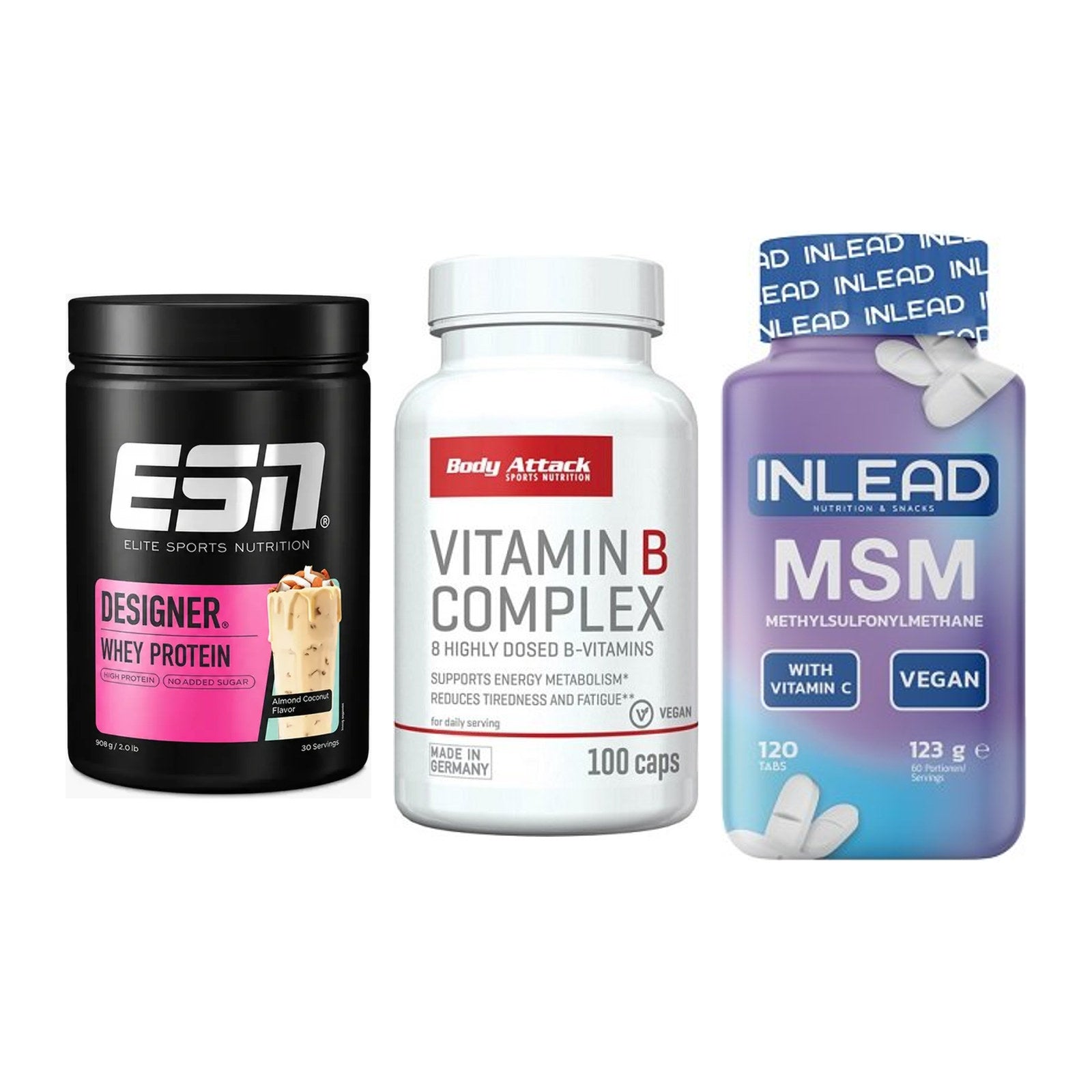 Regenerations-Set: ESN Designer + Body Attack + INLEAD MSM – alle enthaltenen Artikel