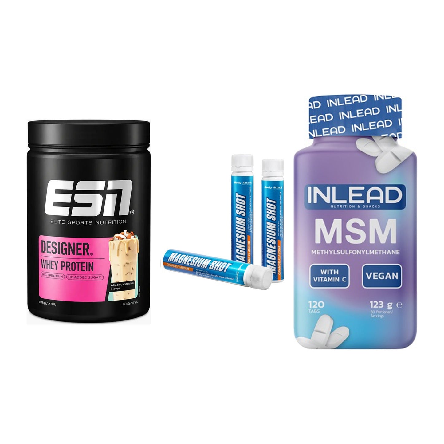 Regenerations-Set: ESN Designer + Body Attack + INLEAD MSM – alle enthaltenen Artikel