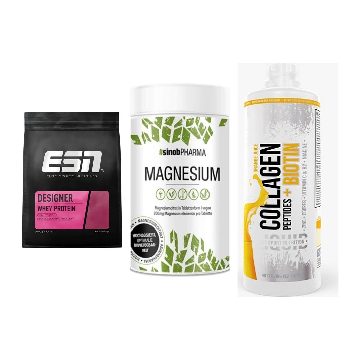 Regenerations-Set: ESN Designer + Sinob Magnesium + MST Collagen – alle enthaltenen Artikel