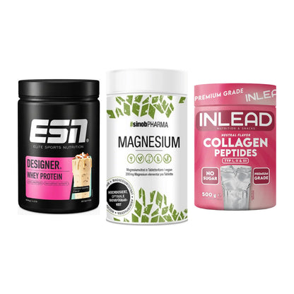 Regenerations-Set: ESN Designer + Sinob Magnesium + INLEAD Collagen – alle enthaltenen Artikel