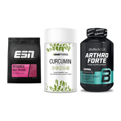 Regenerations-Set: ESN Designer + Sinob Curcumin + BioTech Arthro – alle enthaltenen Artikel