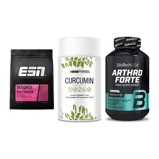 Regenerations-Set: ESN Designer + Sinob Curcumin + BioTech Arthro – alle enthaltenen Artikel