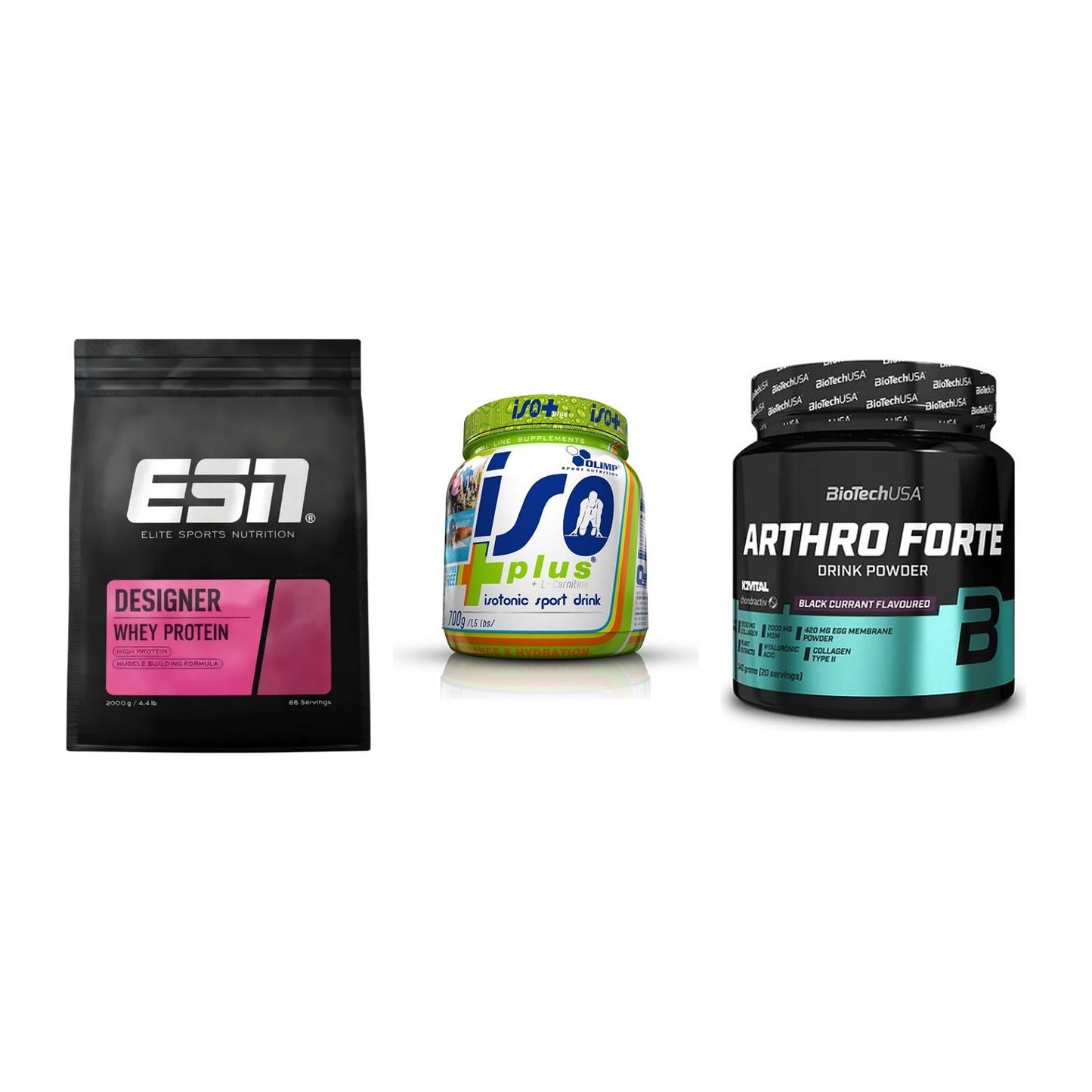 Regenerations-Set: ESN Designer + Olimp Iso Plus + BioTech Arthro – alle enthaltenen Artikel