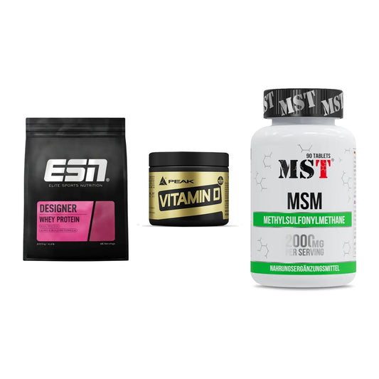 Regenerations-Set: ESN Designer + Peak Vitamin D + MST MSM 2000 / – alle enthaltenen Artikel