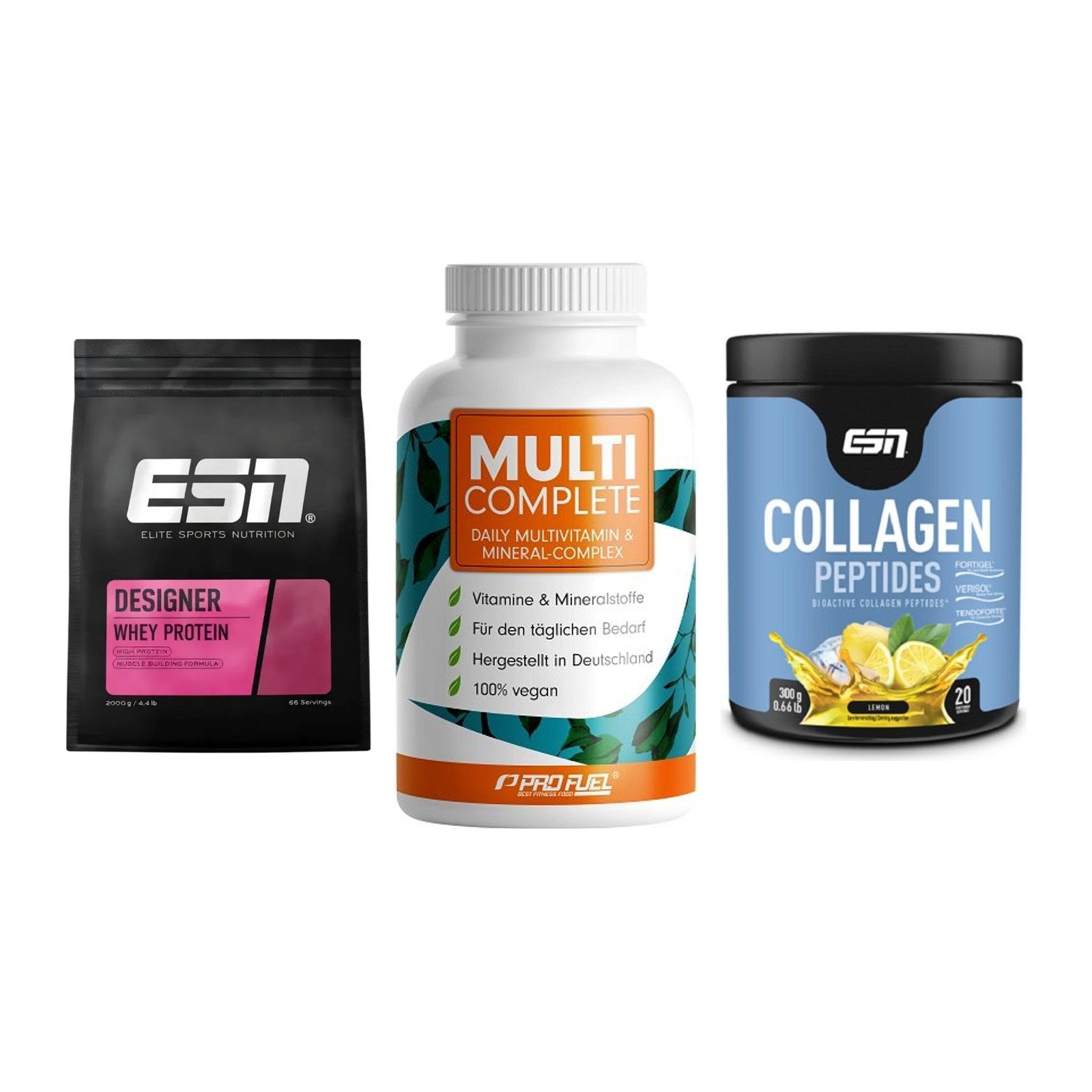 Regenerations-Set: ESN Designer + ProFuel MULTI + ESN Collagen – alle enthaltenen Artikel