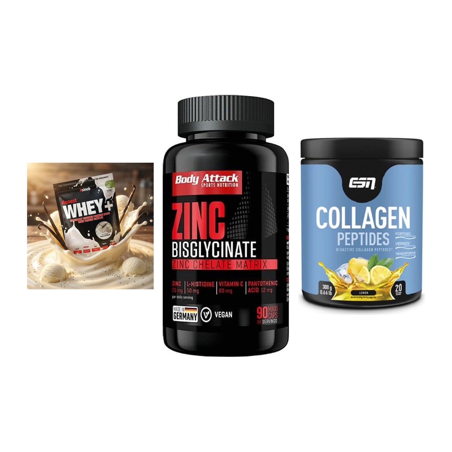 Regenerations-Set: Sinob Honest + Body Attack + ESN Collagen – alle enthaltenen Artikel
