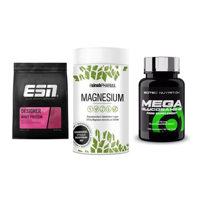 Regenerations-Set: ESN Designer + Sinob Magnesium + Scitec Mega – alle enthaltenen Artikel