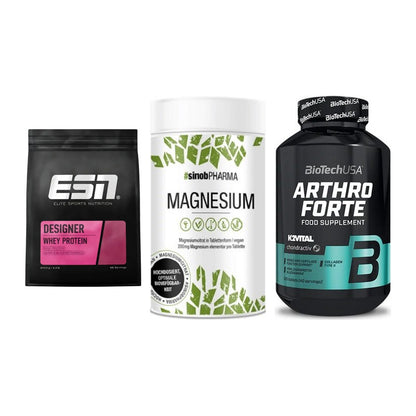 Regenerations-Set: ESN Designer + Sinob Magnesium + BioTech Arthro – alle enthaltenen Artikel