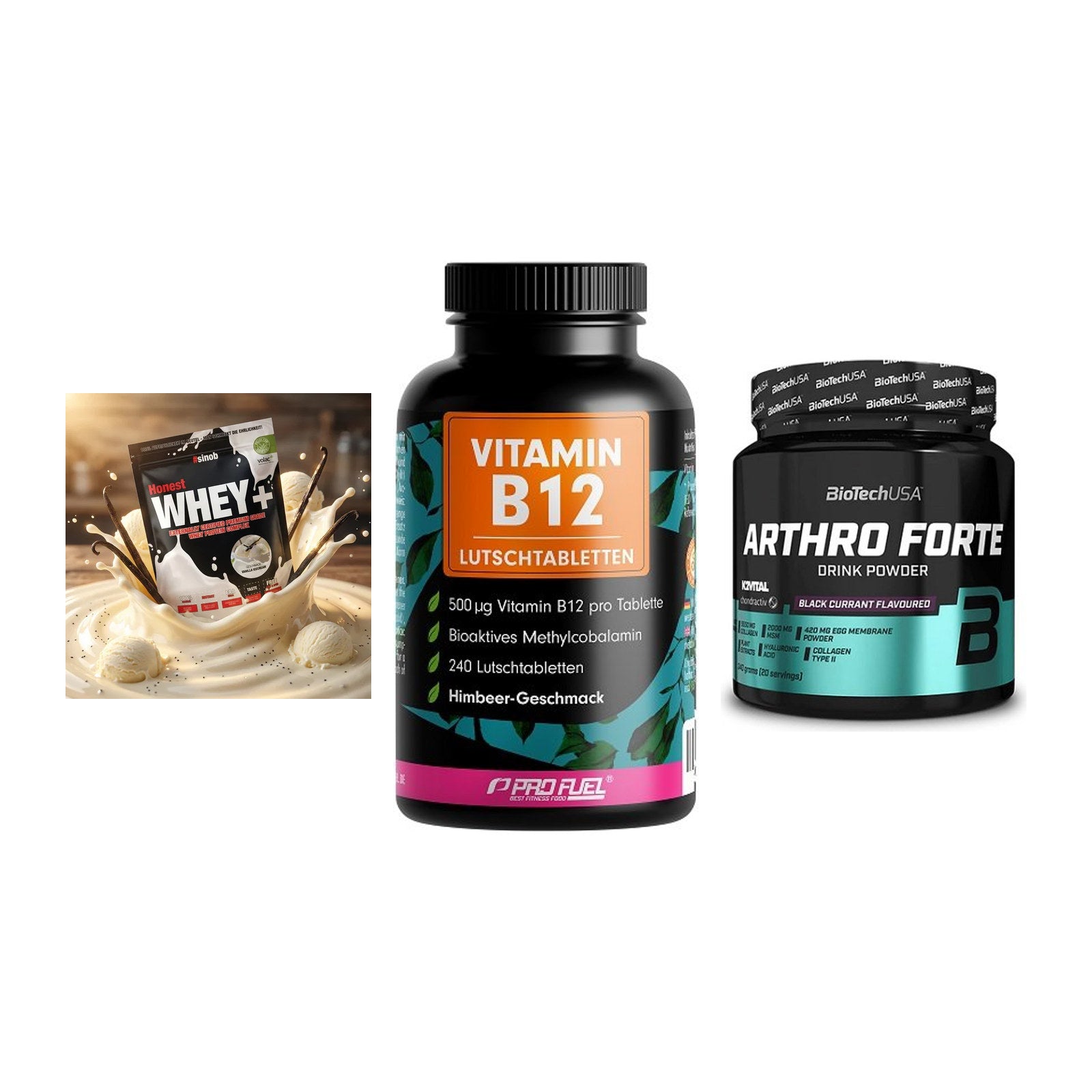 Regenerations-Set: Sinob Honest + ProFuel Vitamin + BioTech Arthro – alle enthaltenen Artikel