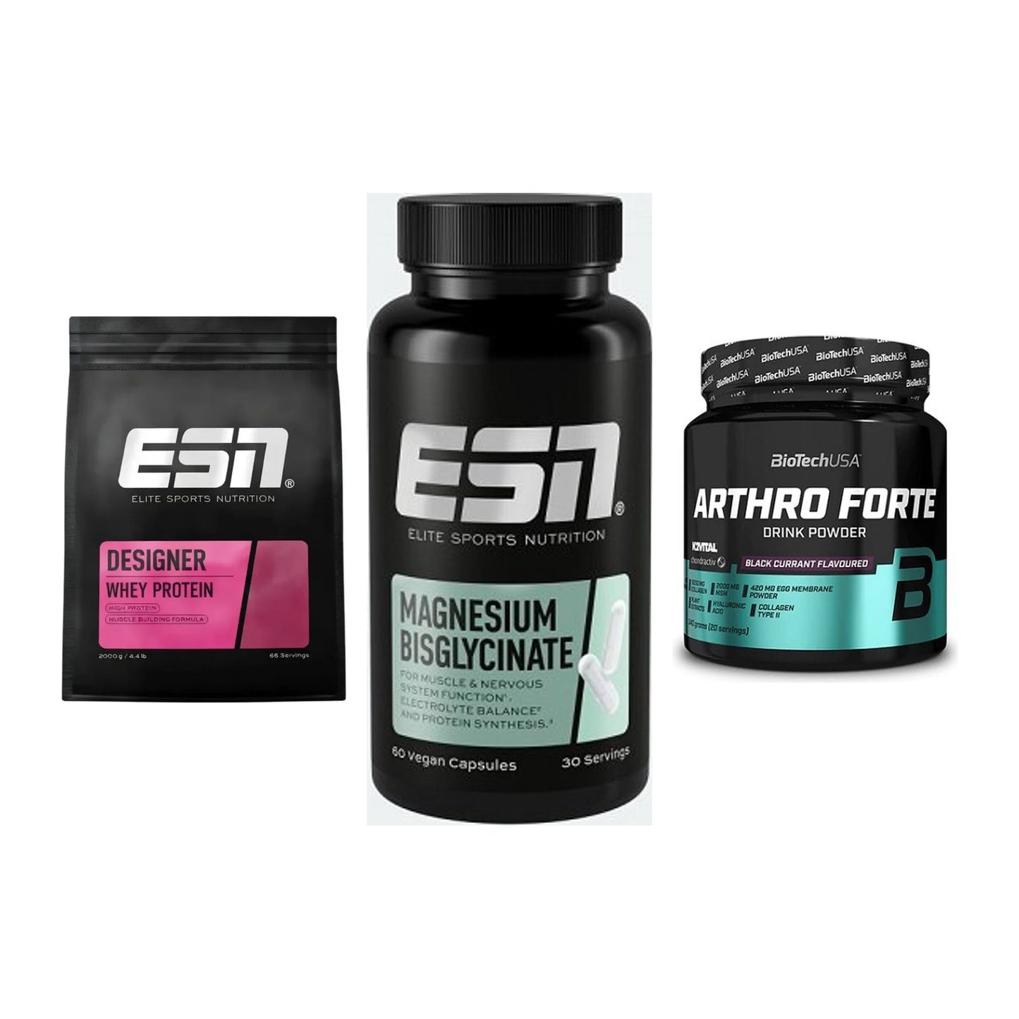 Regenerations-Set: ESN Designer + ESN Magnesium + BioTech Arthro – alle enthaltenen Artikel