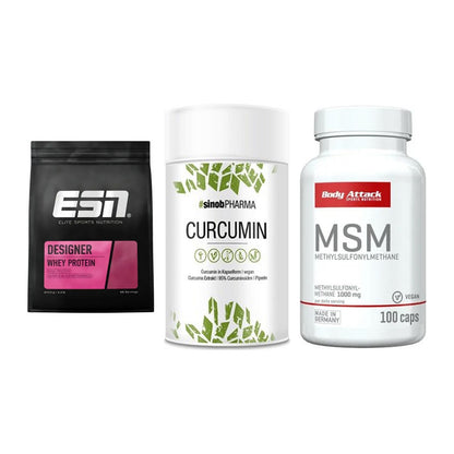 Regenerations-Set: ESN Designer + Sinob Curcumin + Body Attack MSM – alle enthaltenen Artikel