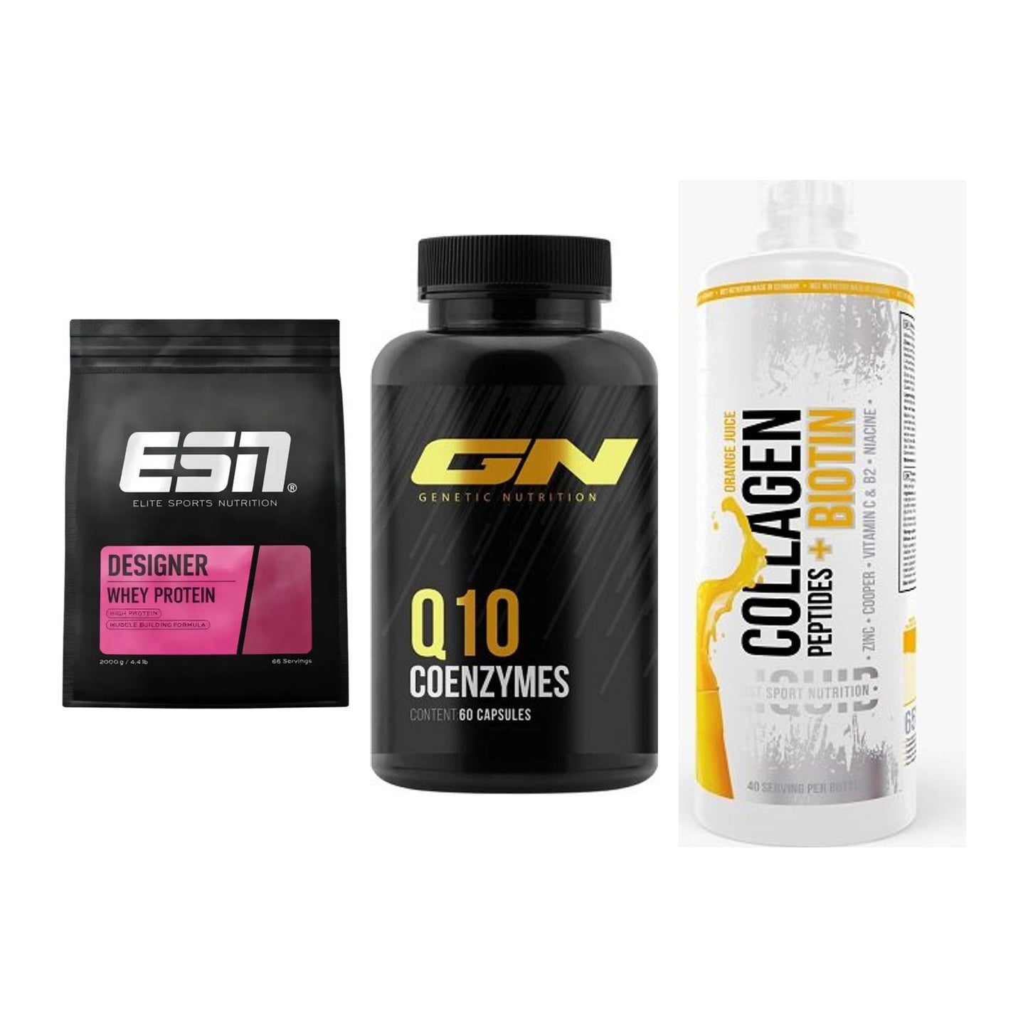 Regenerations-Set: ESN Designer + GN Q10 Health + MST Collagen – alle enthaltenen Artikel