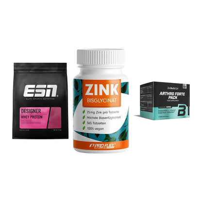 Regenerations-Set: ESN Designer + ProFuel Zink + BioTech Arthro – alle enthaltenen Artikel