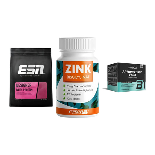Regenerations-Set: ESN Designer + ProFuel Zink + BioTech Arthro – alle enthaltenen Artikel