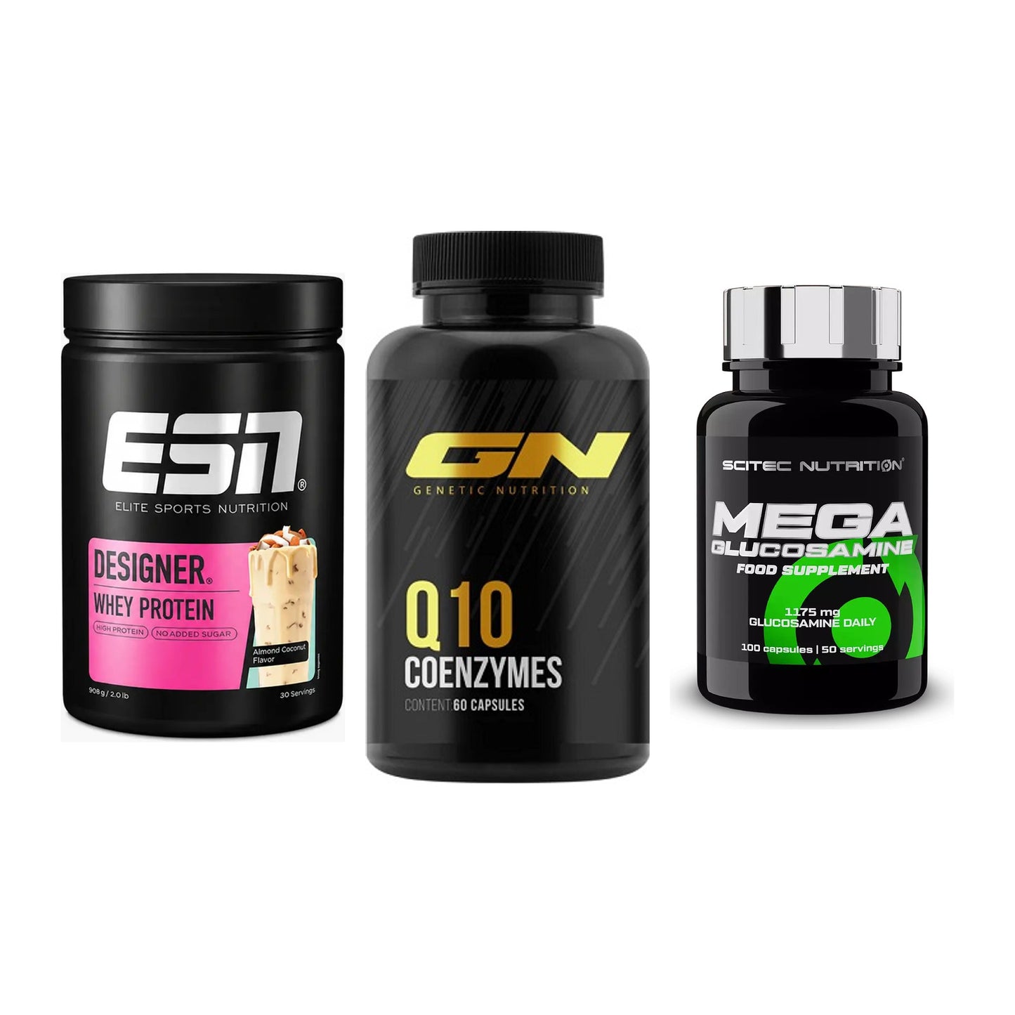 Regenerations-Set: ESN Designer + GN Q10 Health + Scitec Mega – alle enthaltenen Artikel