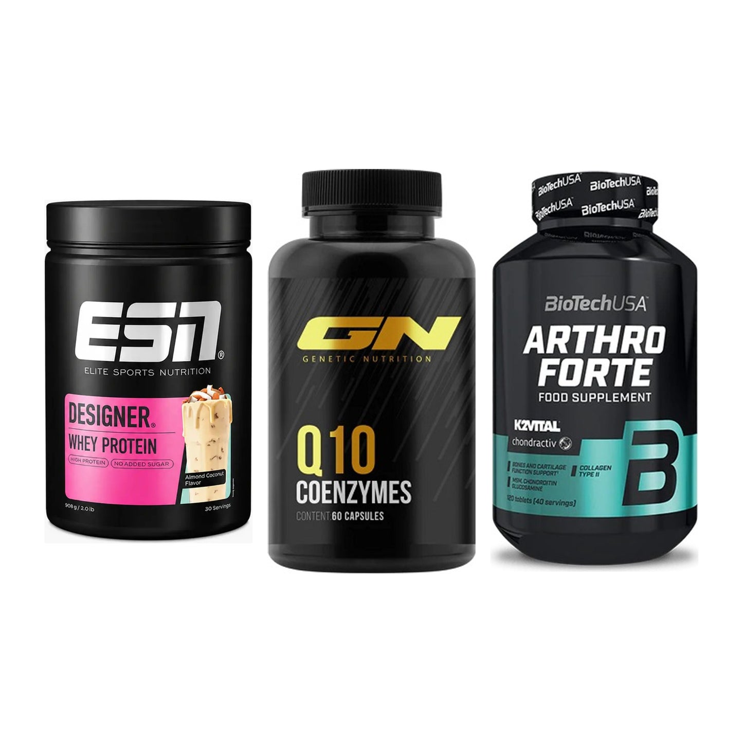 Regenerations-Set: ESN Designer + GN Q10 Health + BioTech Arthro – alle enthaltenen Artikel