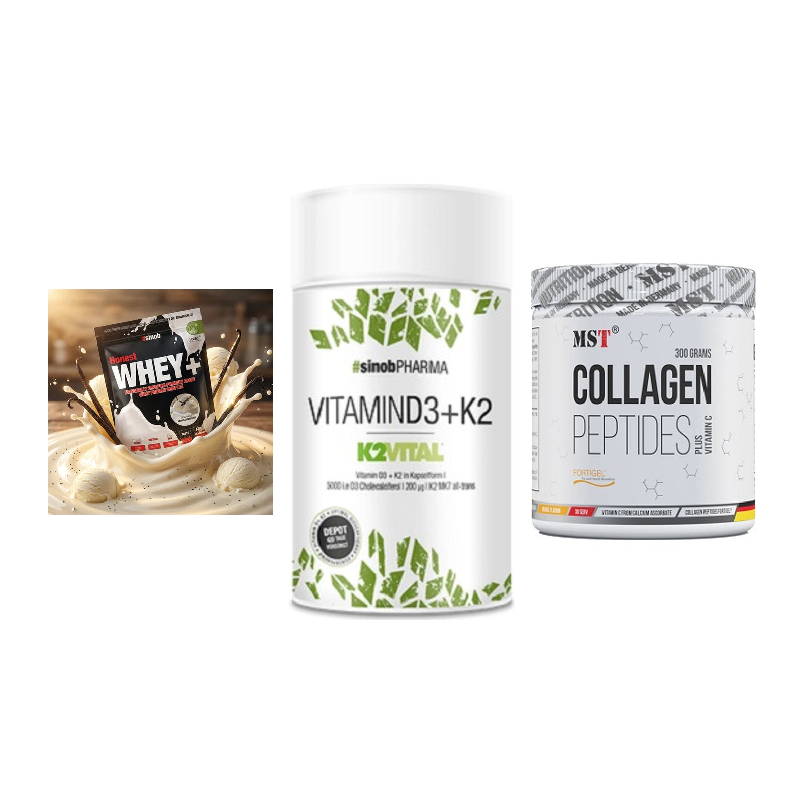 Regenerations-Set: Sinob Honest + Sinob Vitamin + MST Collagen – alle enthaltenen Artikel
