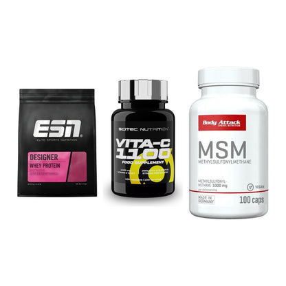 Regenerations-Set: ESN Designer + Scitec Vitamin + Body Attack MSM – alle enthaltenen Artikel