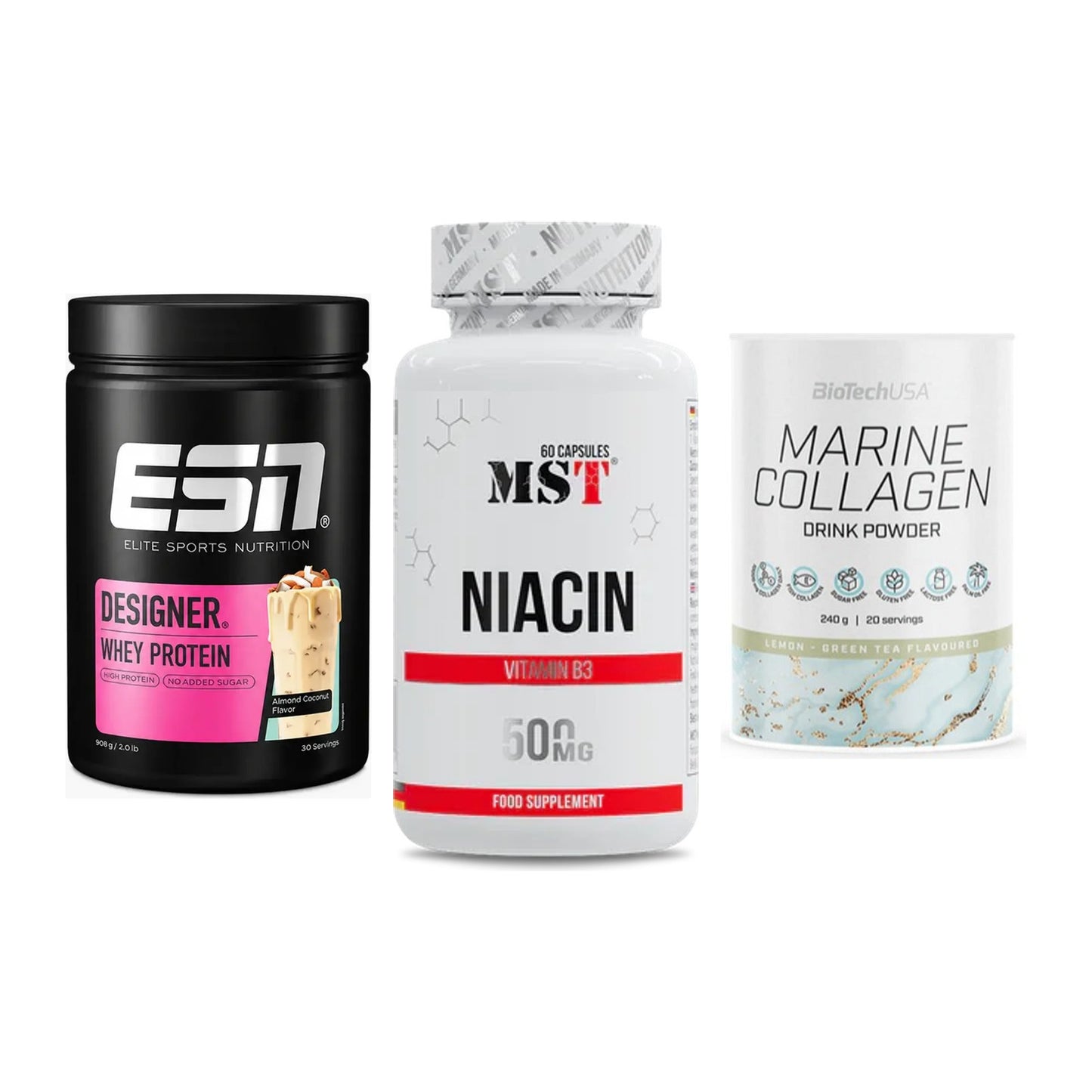 Regenerations-Set: ESN Designer + MST Niacin + BioTech Marine – alle enthaltenen Artikel