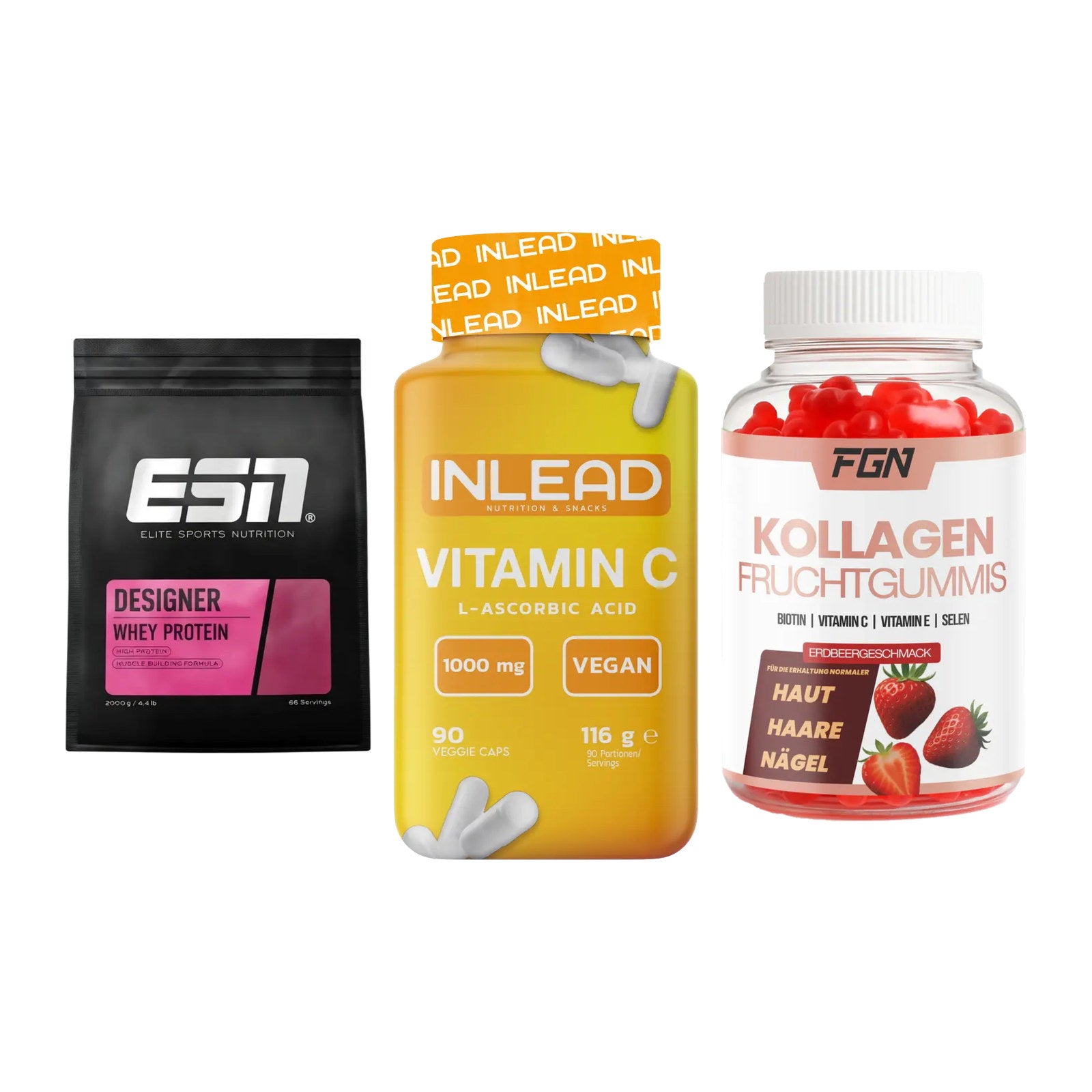 Regenerations-Set: ESN Designer + INLEAD Vitamin + FGN Kollagen 60 – alle enthaltenen Artikel