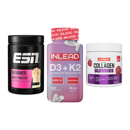 Regenerations-Set: ESN Designer + INLEAD Vitamin + Nutrend Collage – alle enthaltenen Artikel