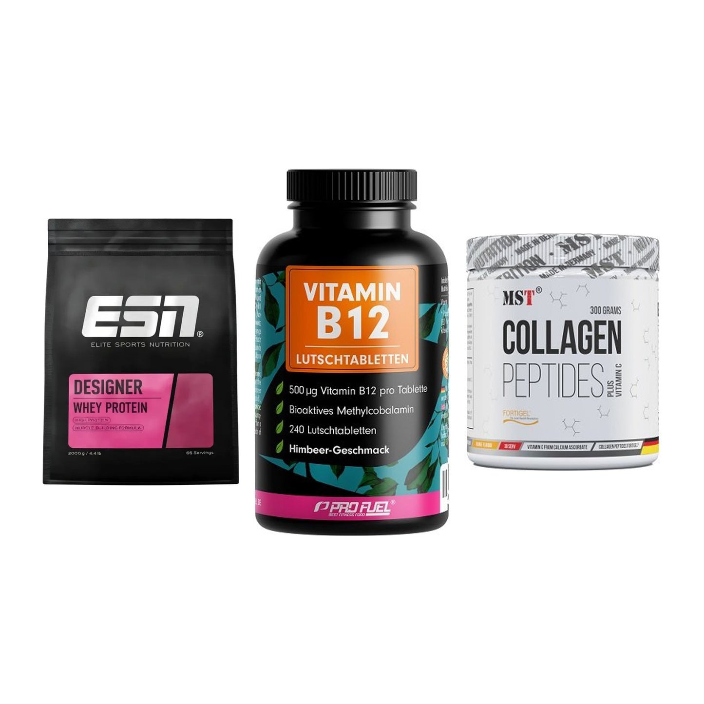 Regenerations-Set: ESN Designer + ProFuel Vitamin + MST Collagen – alle enthaltenen Artikel