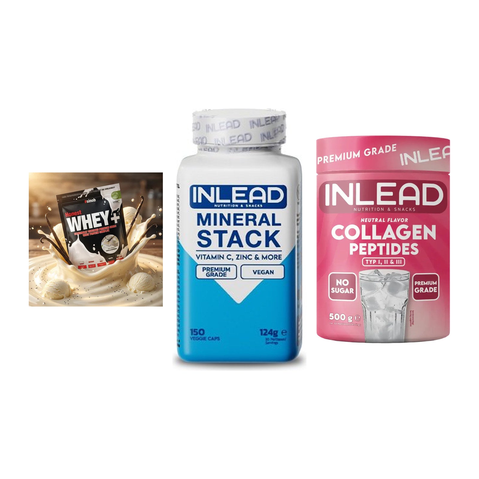 Regenerations-Set: Sinob Honest + INLEAD Mineral + INLEAD Collagen – alle enthaltenen Artikel