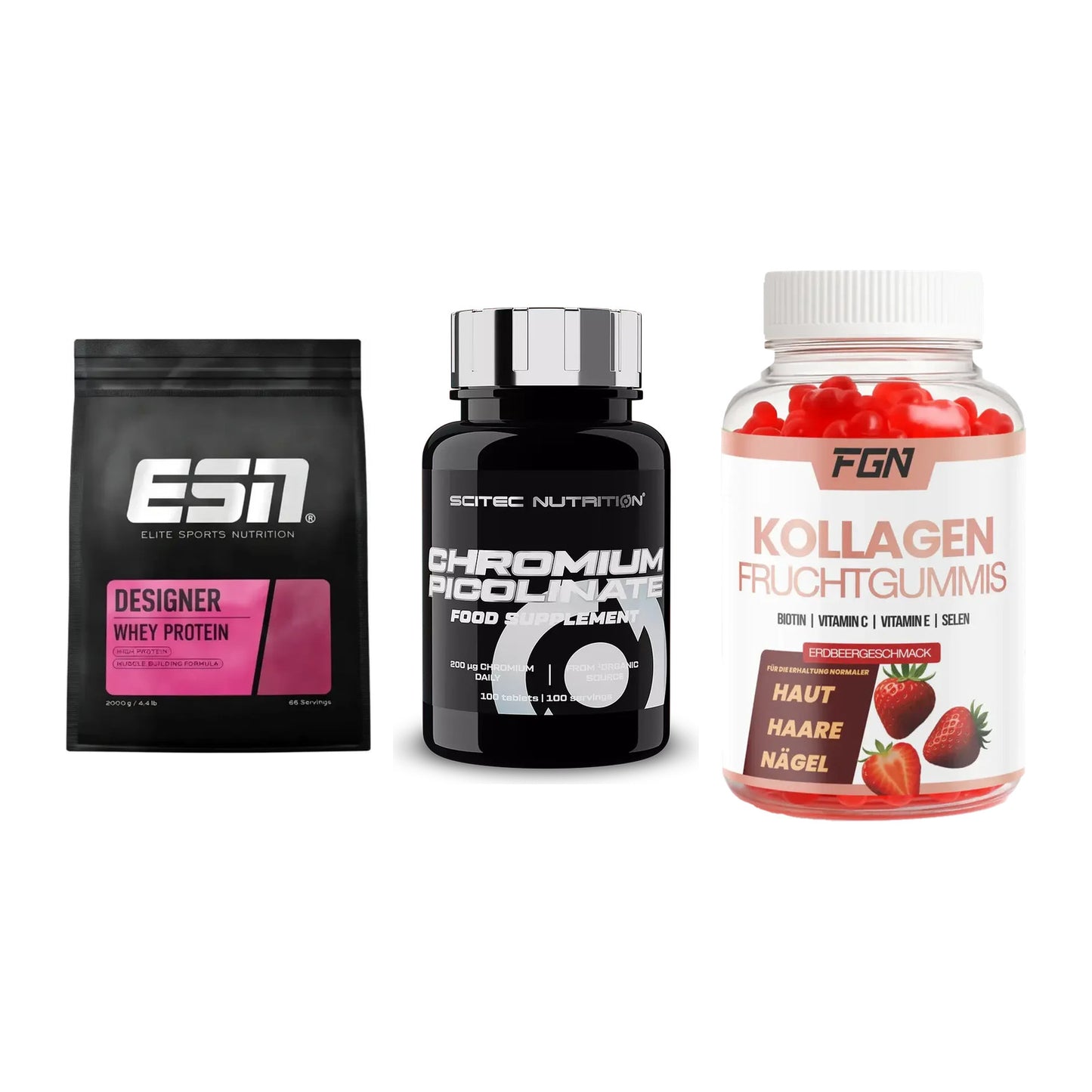 Regenerations-Set: ESN Designer + Scitec Chromium + FGN Kollagen 60 – alle enthaltenen Artikel