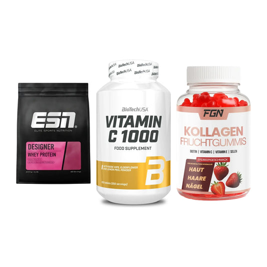 Regenerations-Set: ESN Designer + BioTech Vitamin + FGN Kollagen 60 – alle enthaltenen Artikel